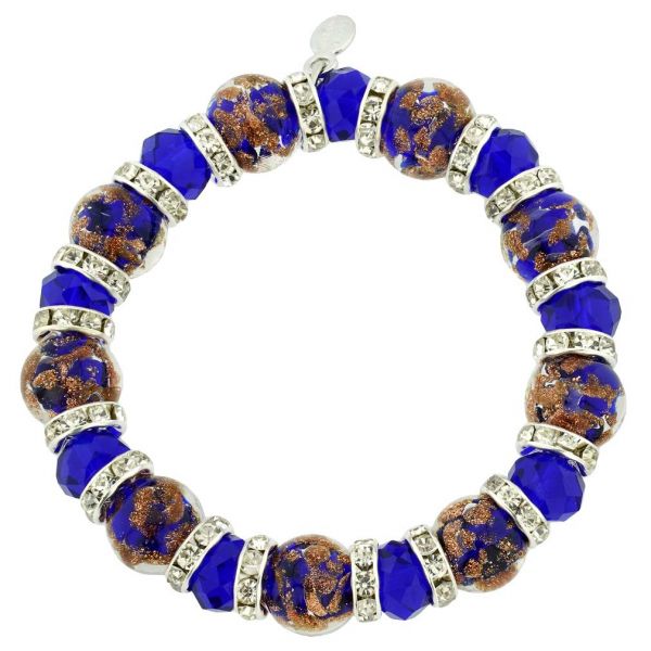 Murano Symphony Stretch Bracelet - Blue