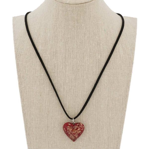 Tender Heart Necklace - Sparkling Red
