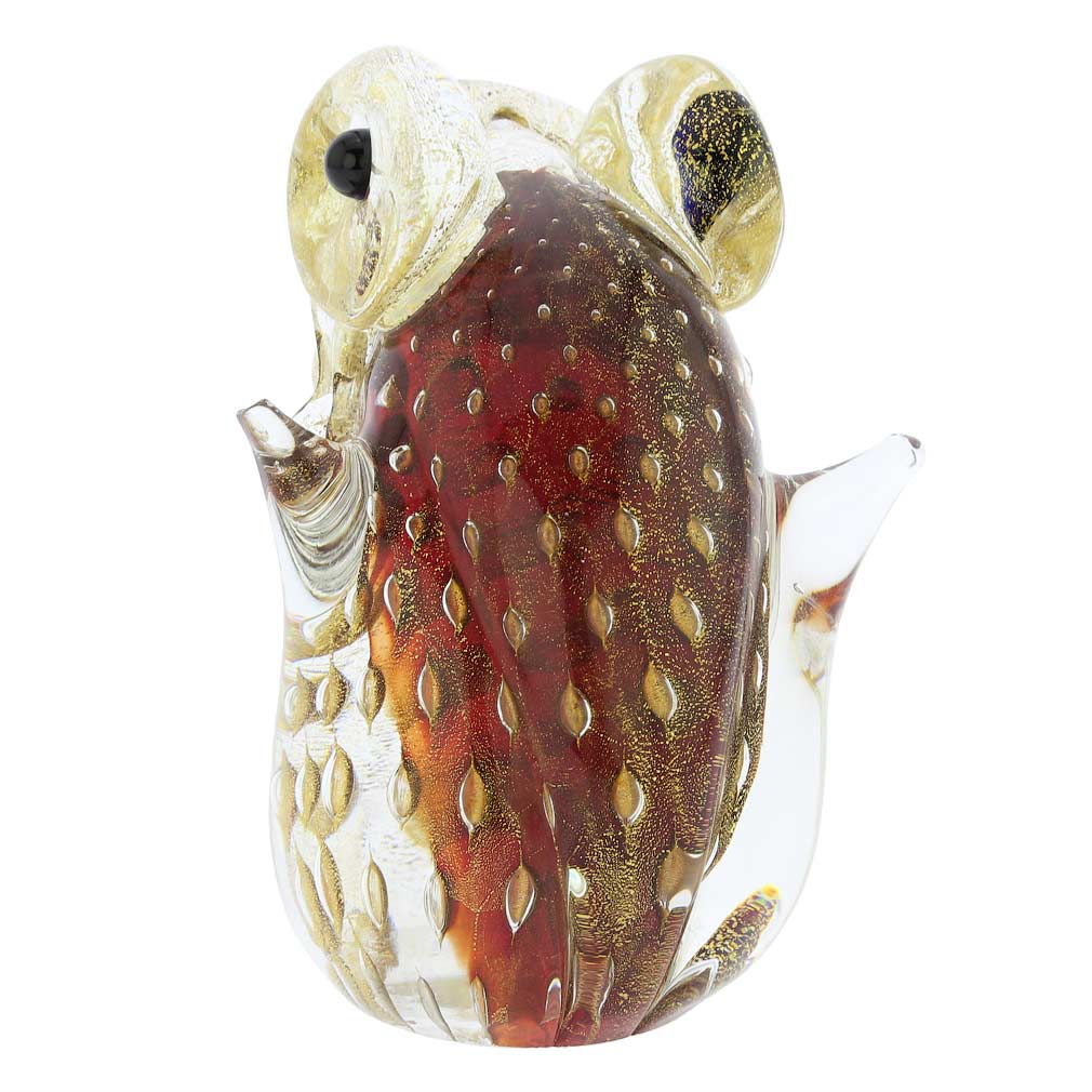 murano glass frog