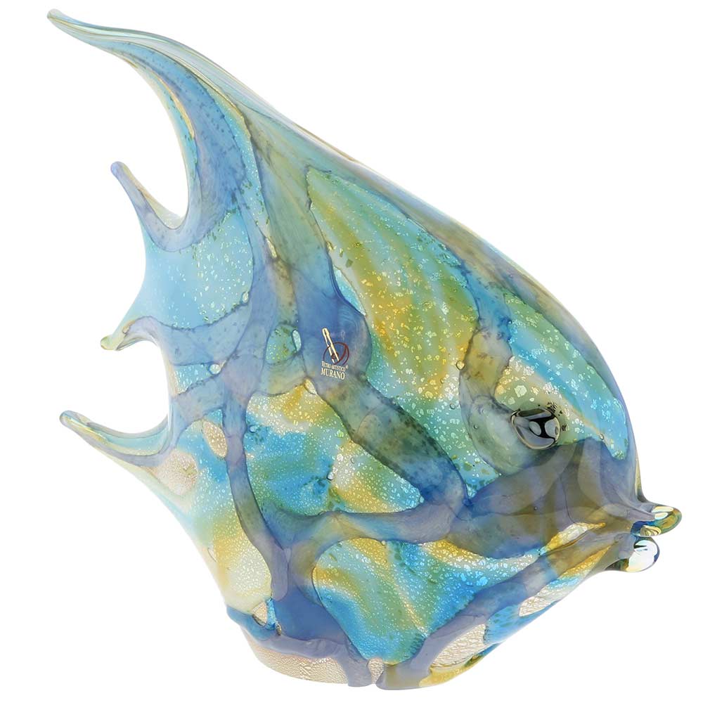 Murano Art Glass Shimmering Angel Fish