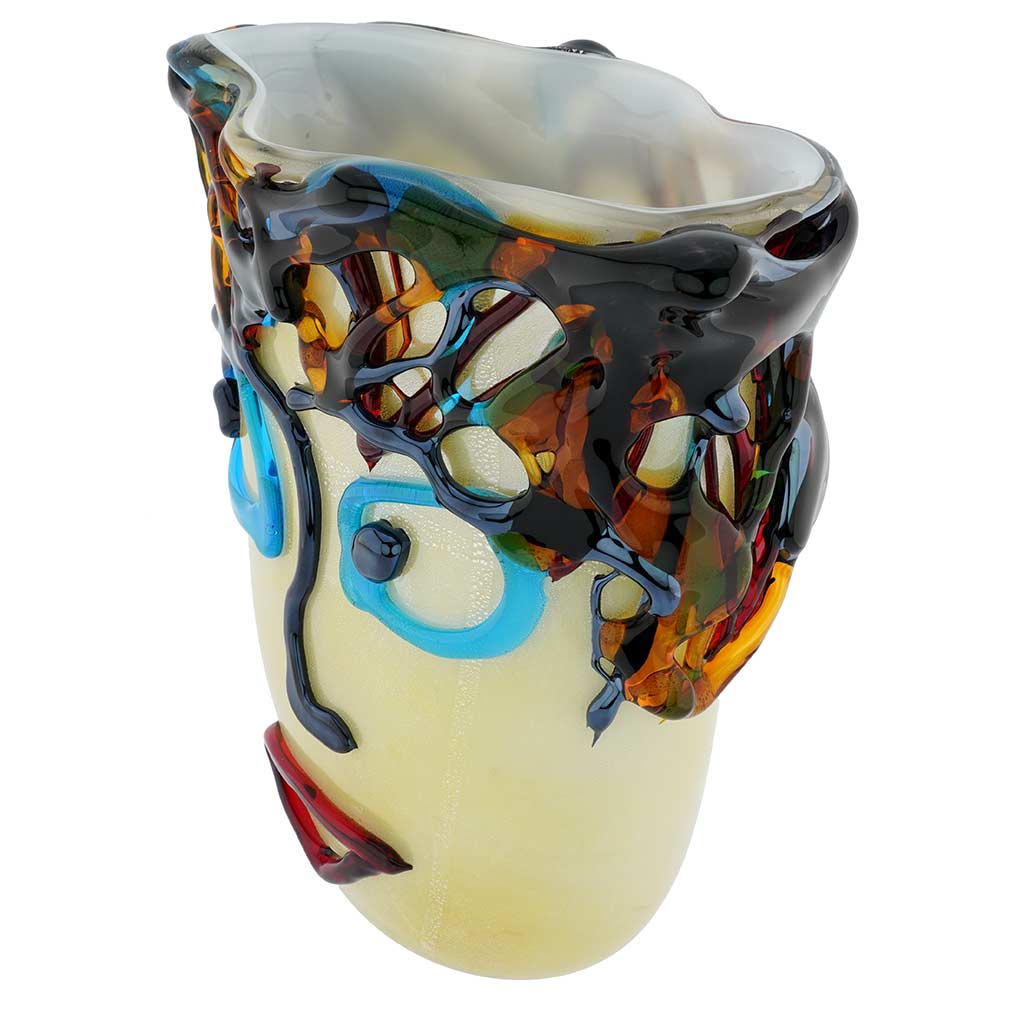 Murano Glass Picasso Head Vase - Wide