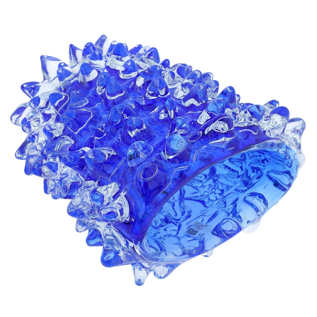 Murano Glass Vase - Blue With Spikes