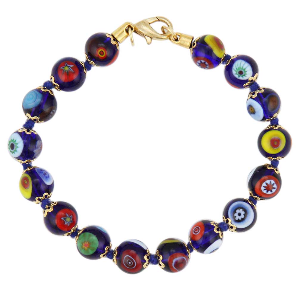 Murano Mosaic Bracelet - Navy Blue
