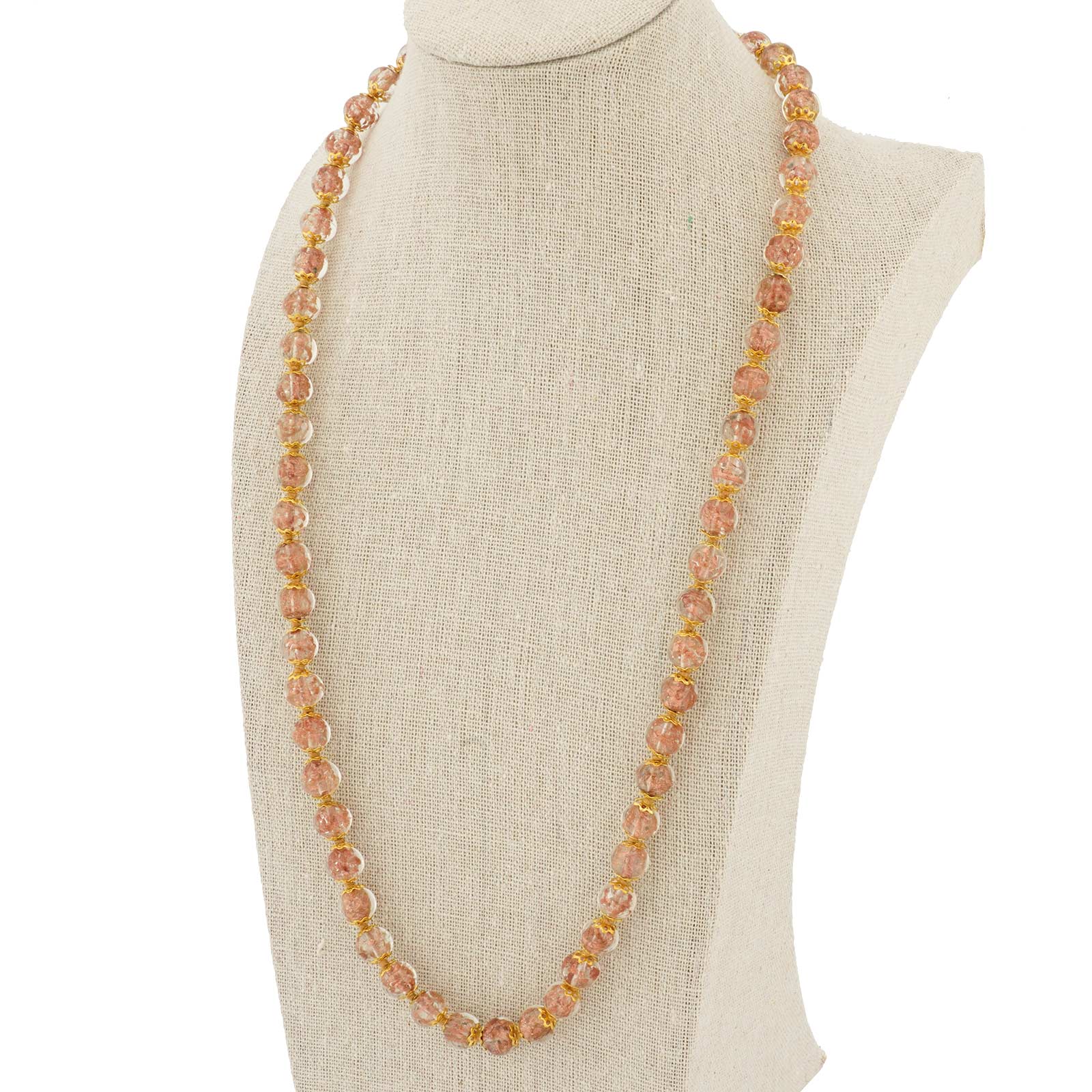 Murano Necklaces | Sommerso Long Murano Necklace - Champagne