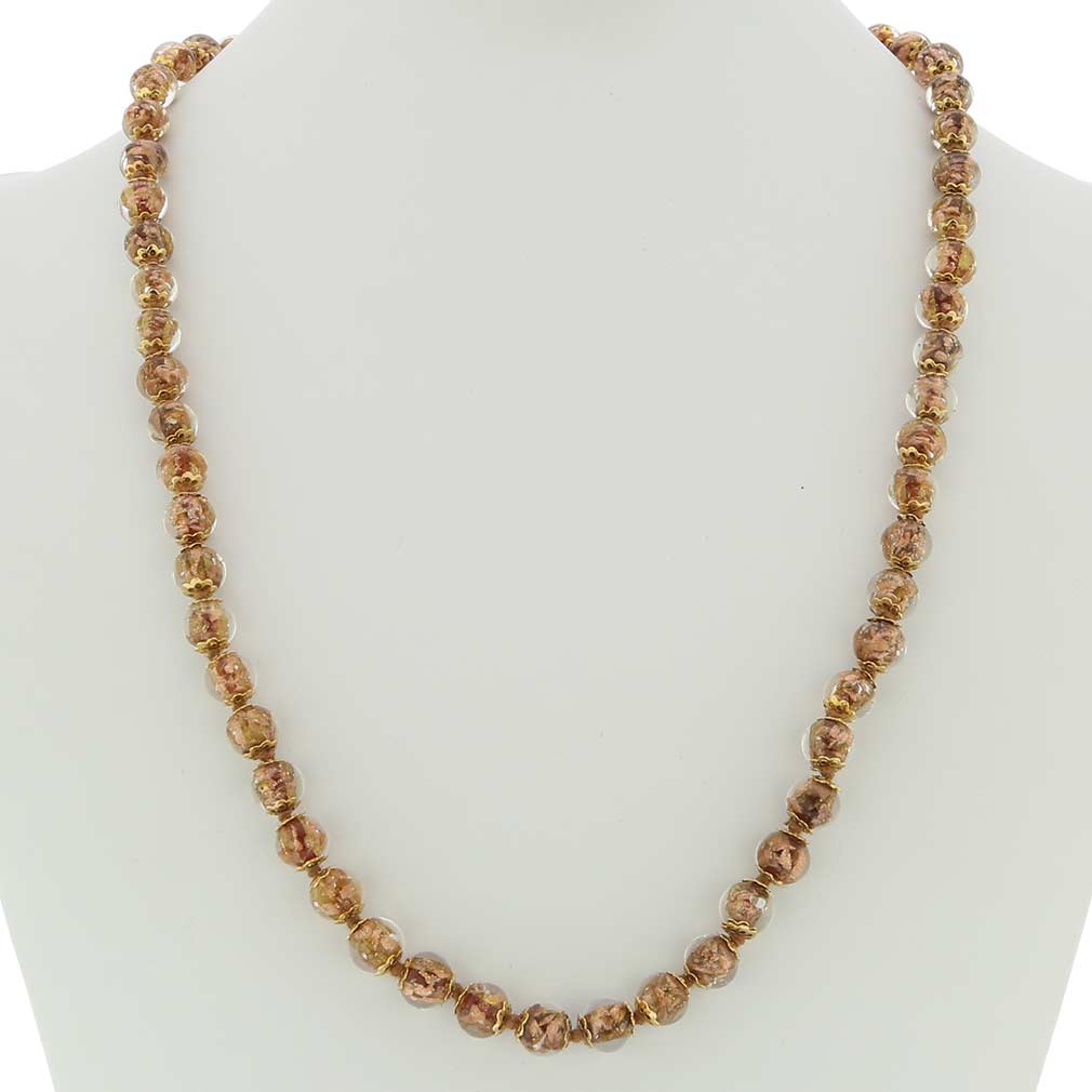 Sommerso Long Necklace - Transparent Golden Brown
