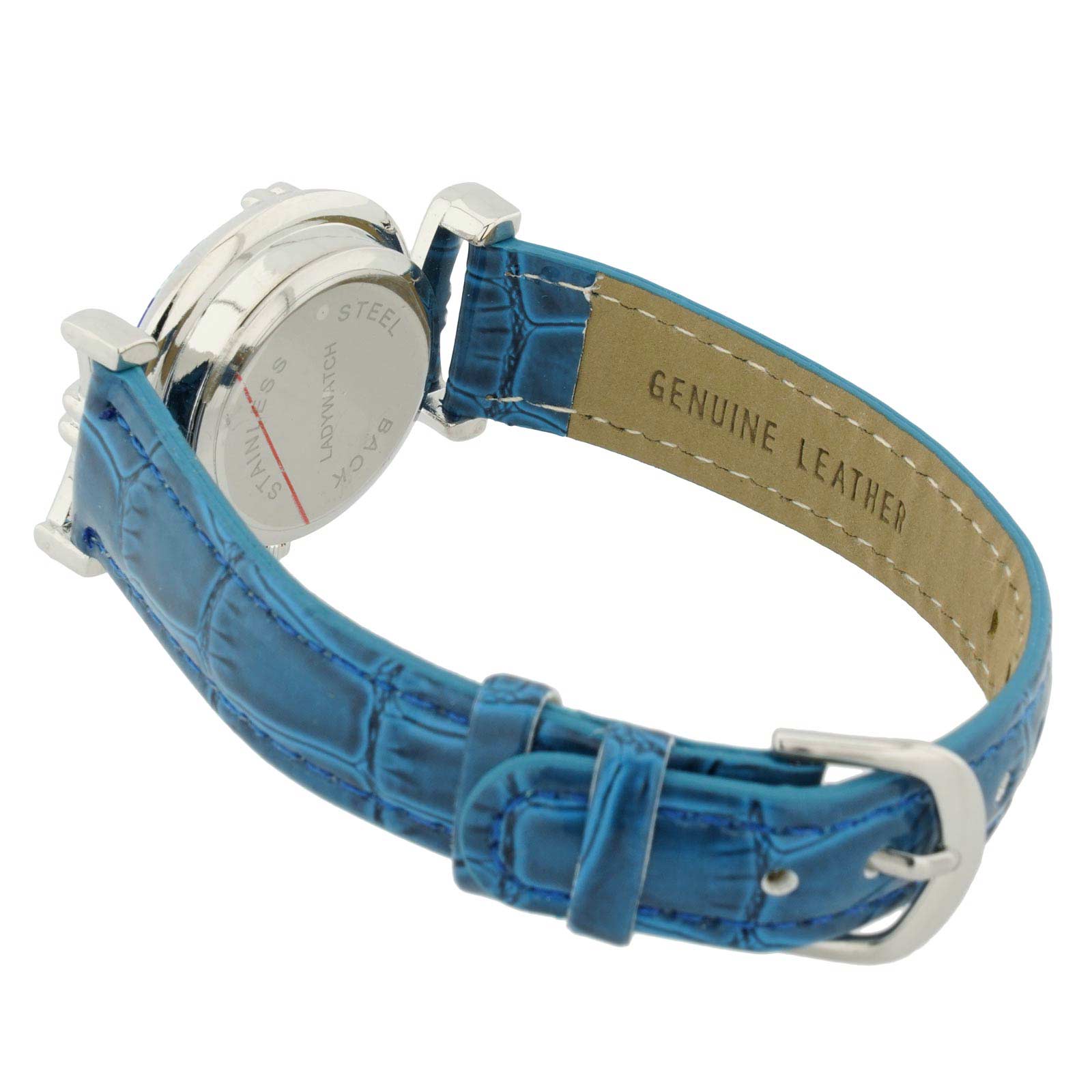 Murano Millefiori Watch With Leather Band - Blue
