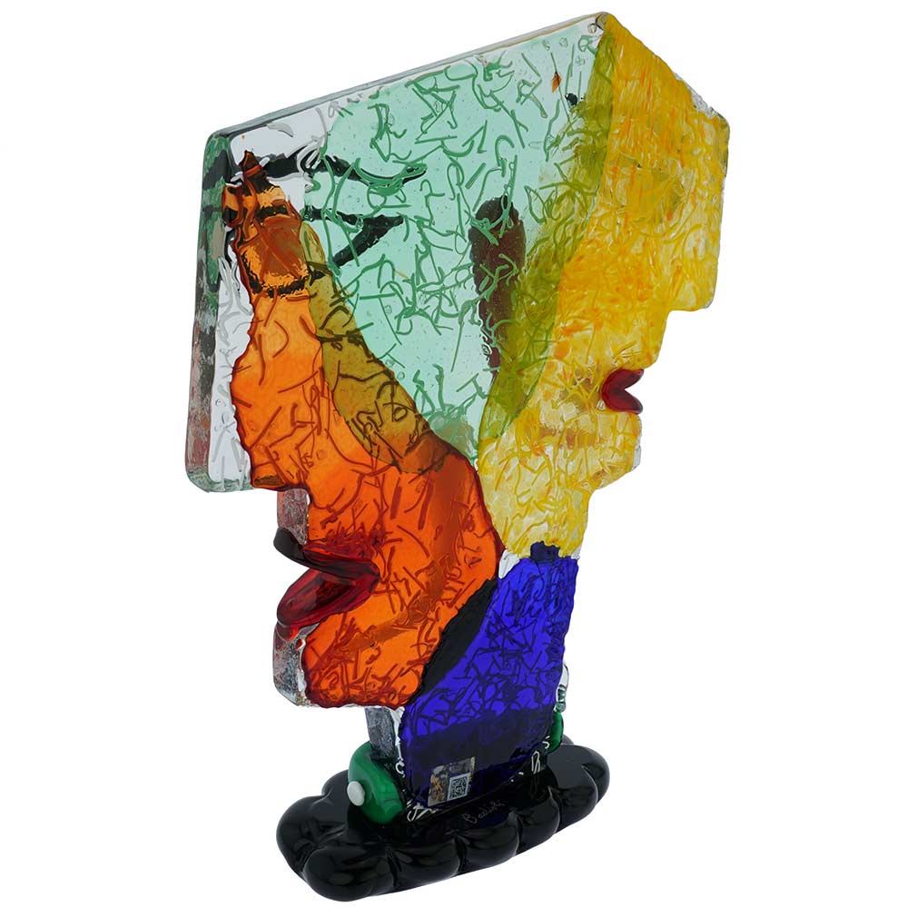 Murano Glass Picasso Head With Two Faces