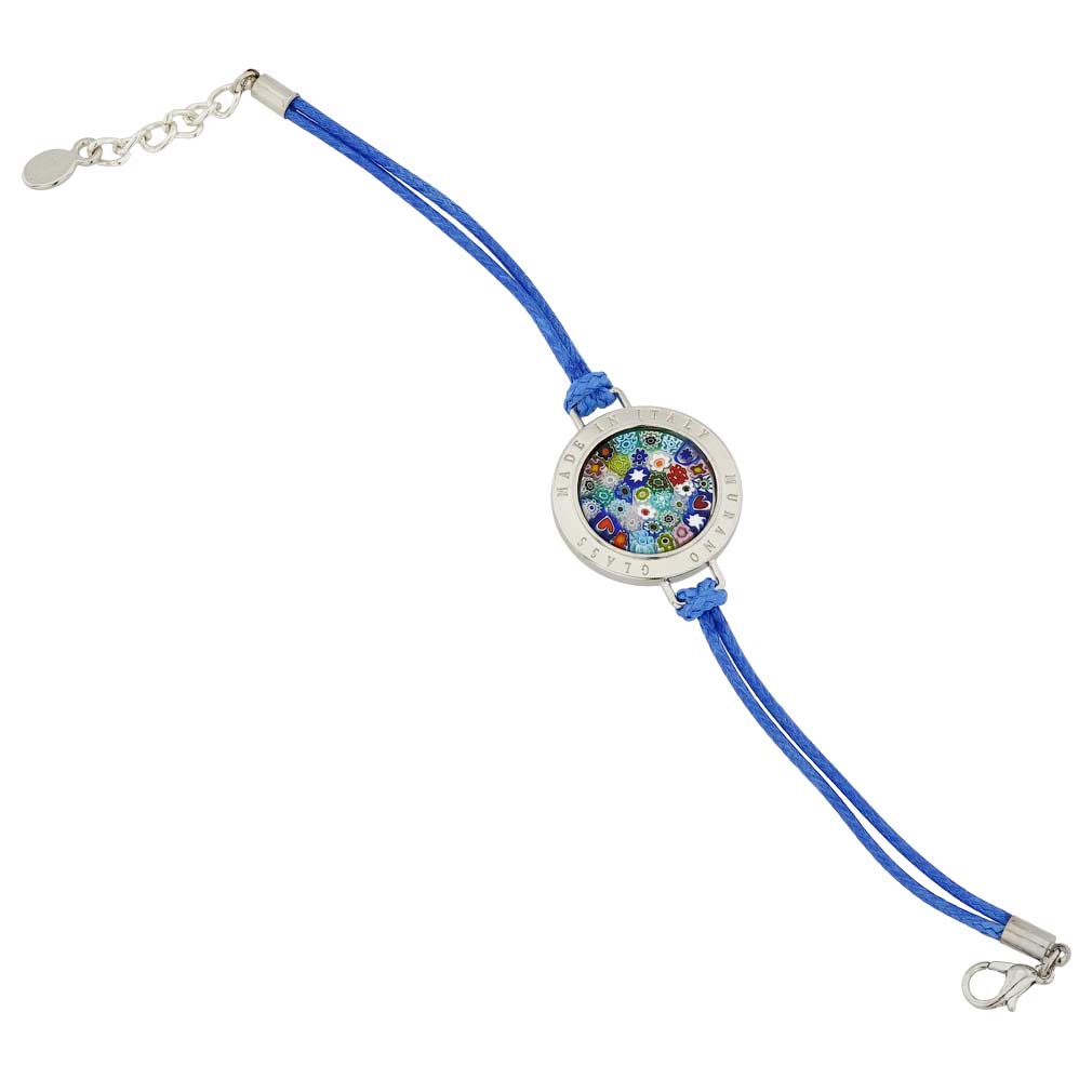 Lauretta Murano Glass Millefiori Bracelet - Blue