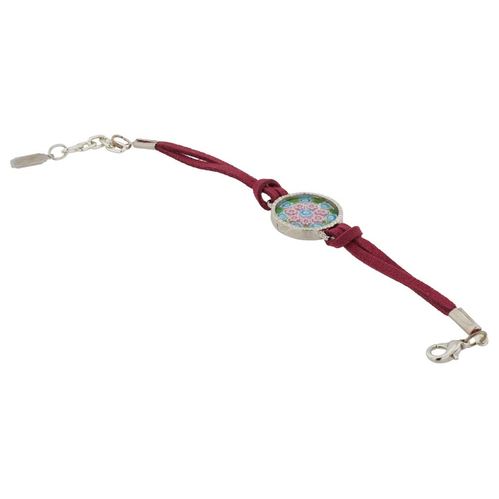 Rosetta Murano Glass Millefiori Bracelet - Red