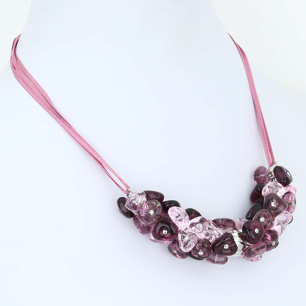 Preziosa Murano Glass Necklace - Purple