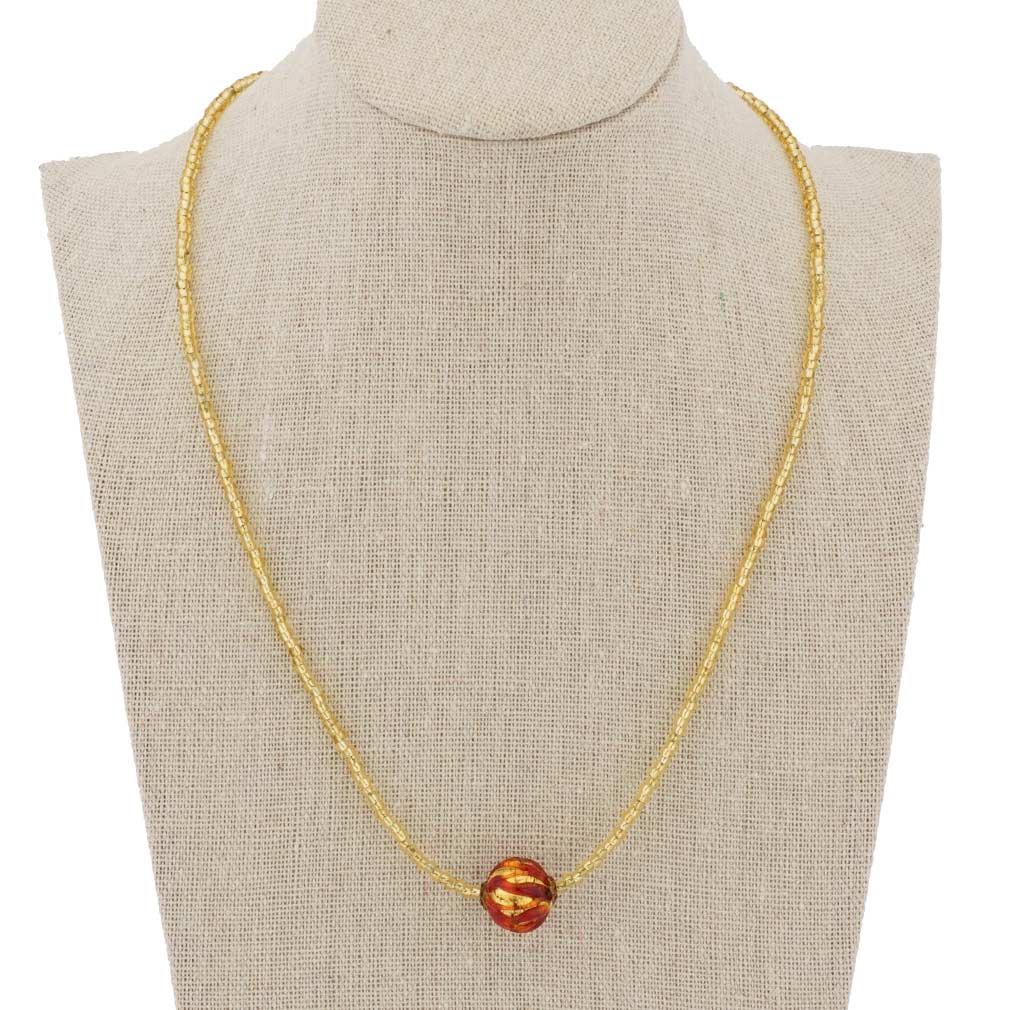 Royal Red Ball Necklace