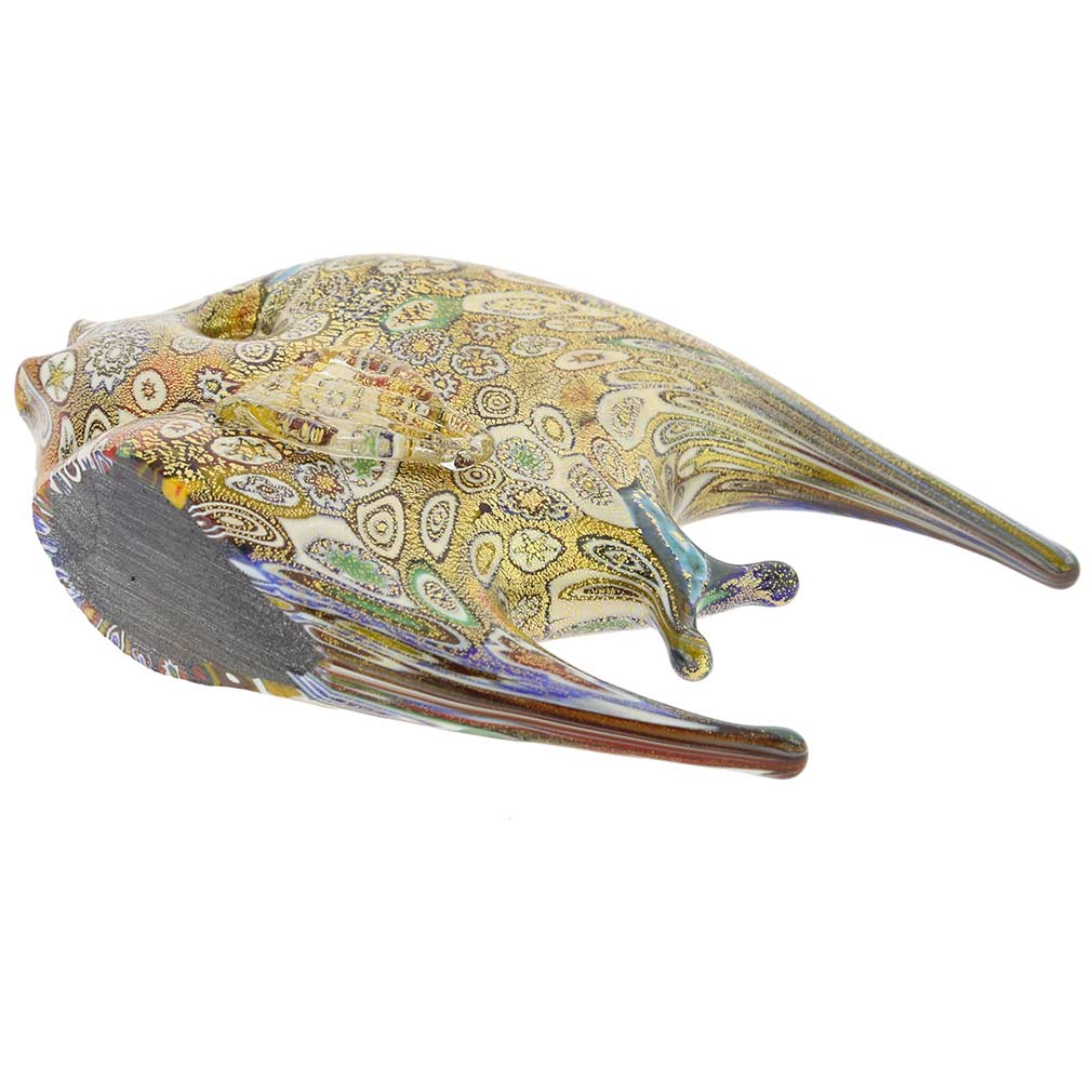 Golden Quilt Millefiori Murano Fish