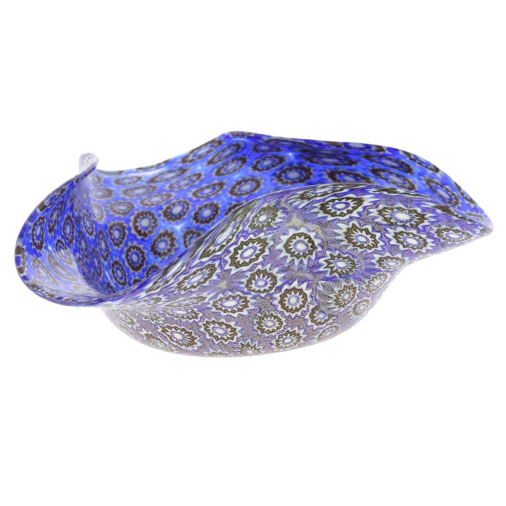 Murano Millefiori Decorative Bowl - Classic Blue