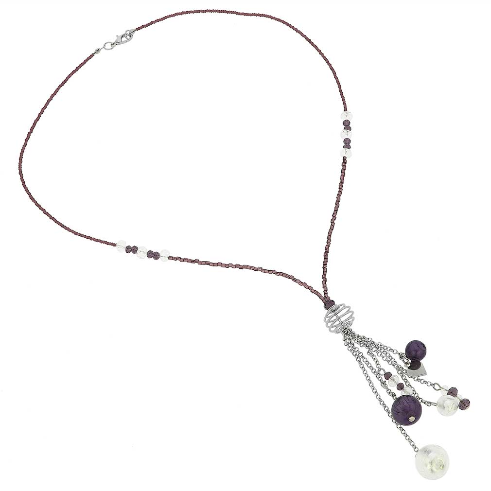 Sorgente Murano Glass Necklace - Purple
