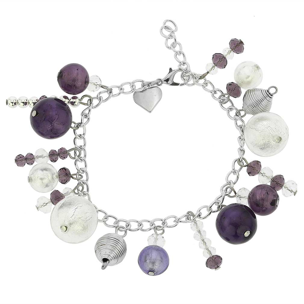 Sorgente Murano Glass Bracelet - Purple
