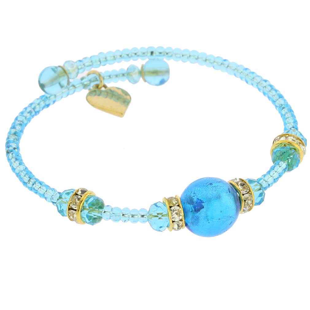 Carino Murano Glass Bracelet - Aqua