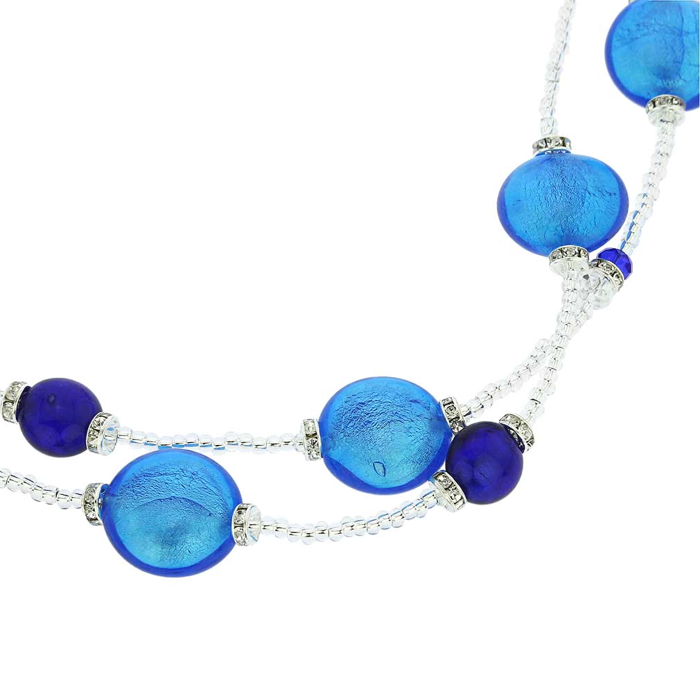 Adelina Murano Glass Necklace - Blue
