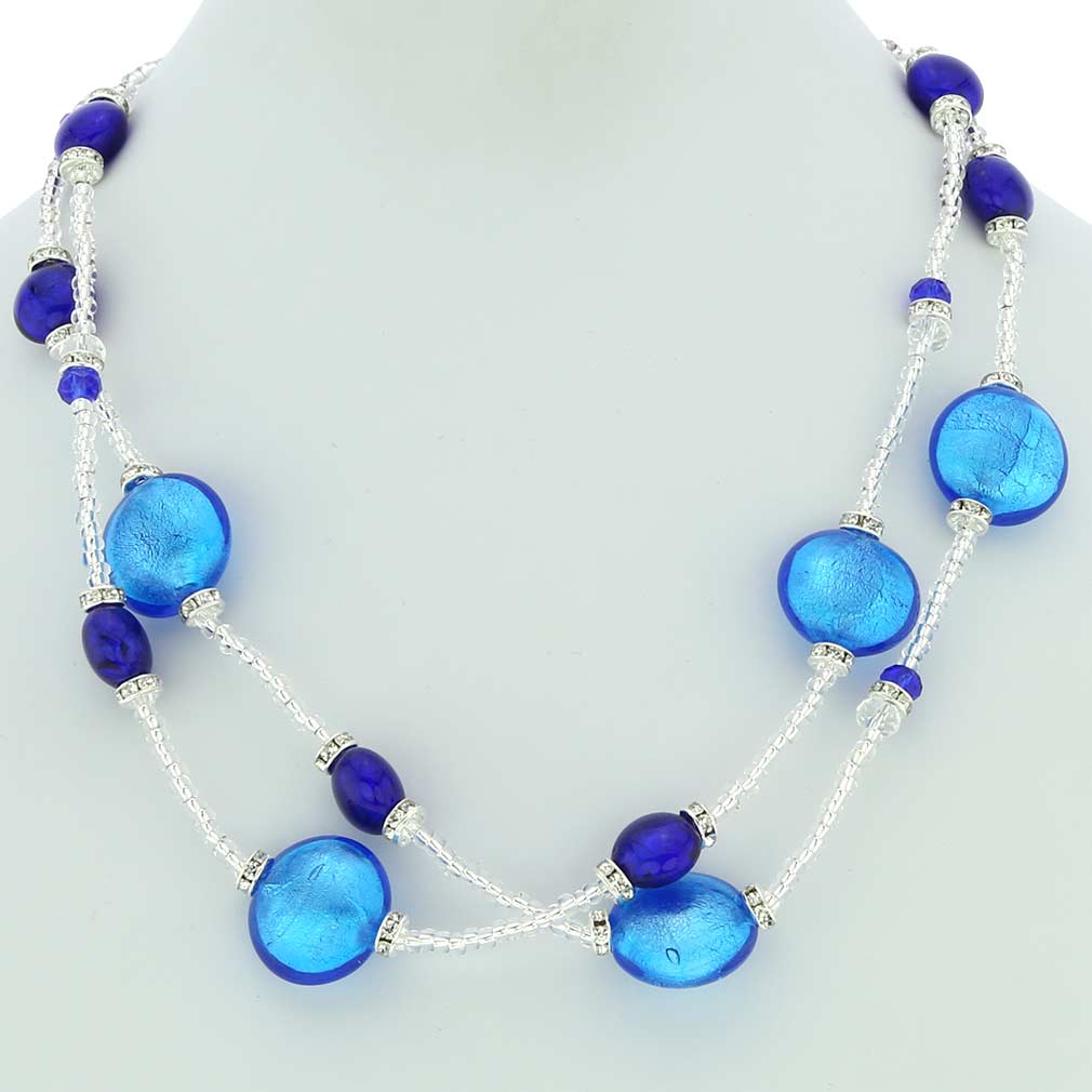 Adelina Murano Glass Necklace - Blue