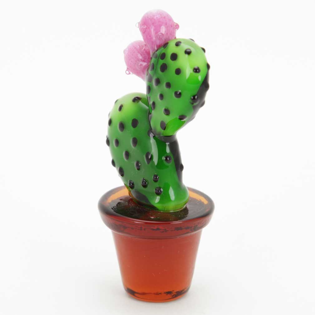 Murano Sculptures | Murano Art Glass Blooming Cactus