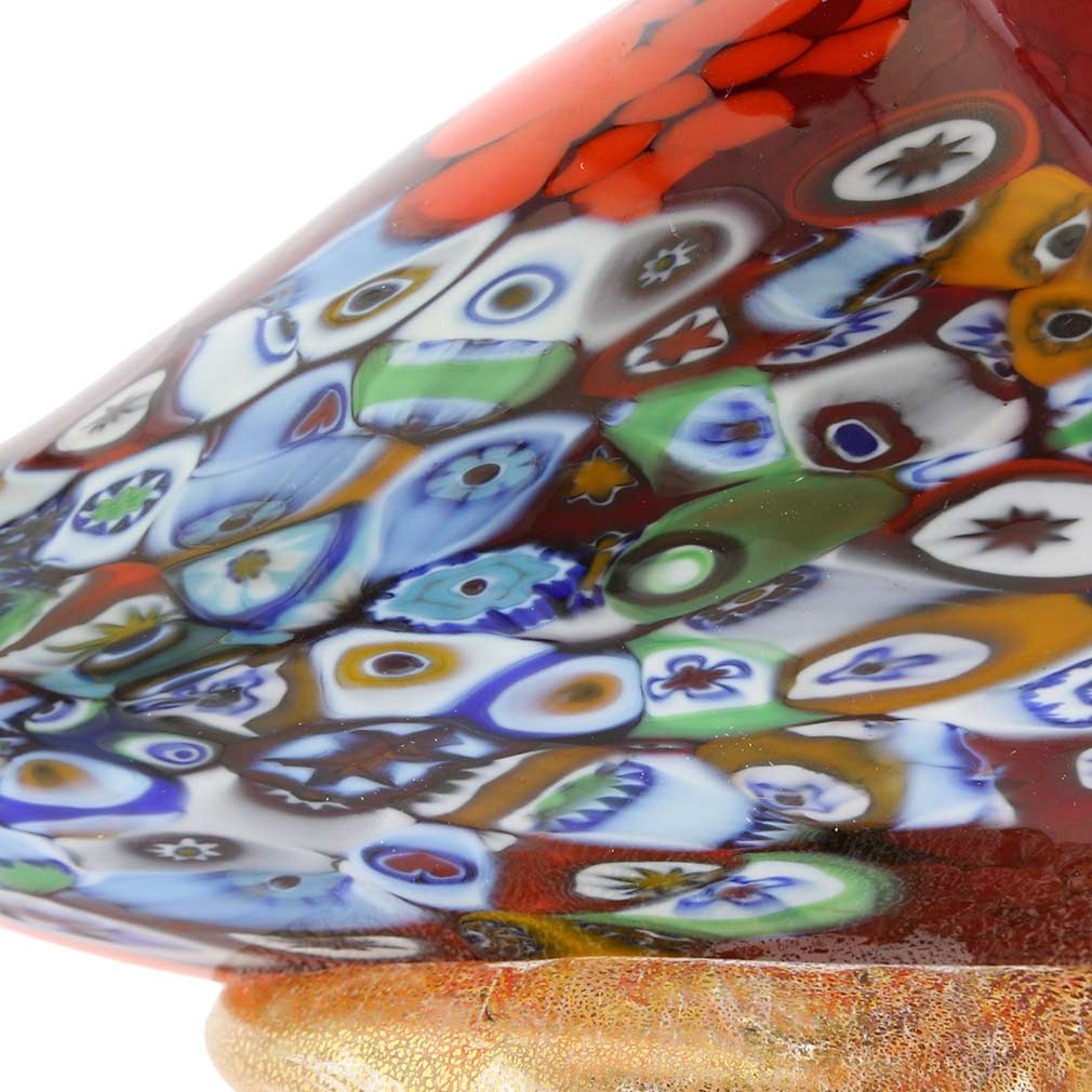 Murano Glass Vases | Murano Millefiori Art Glass Horn Of Plenty ...