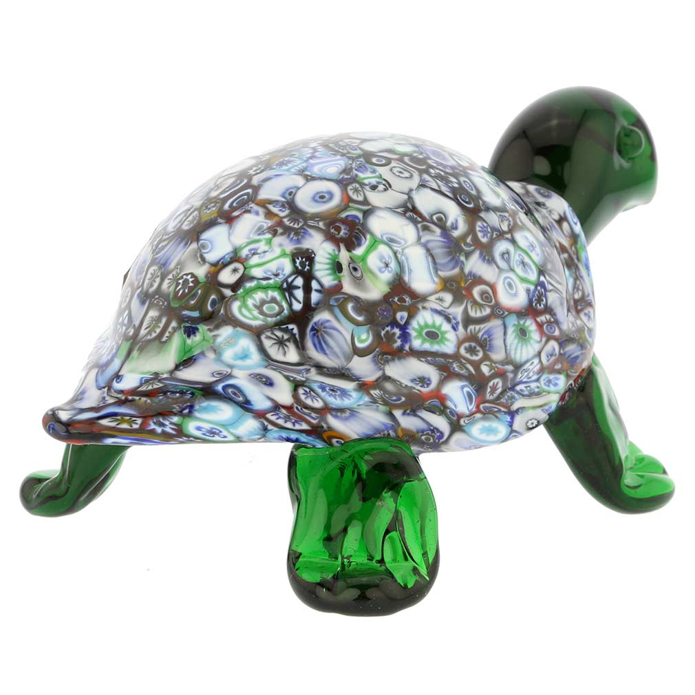 Murano Art Glass Millefiori Turtle Sculpture
