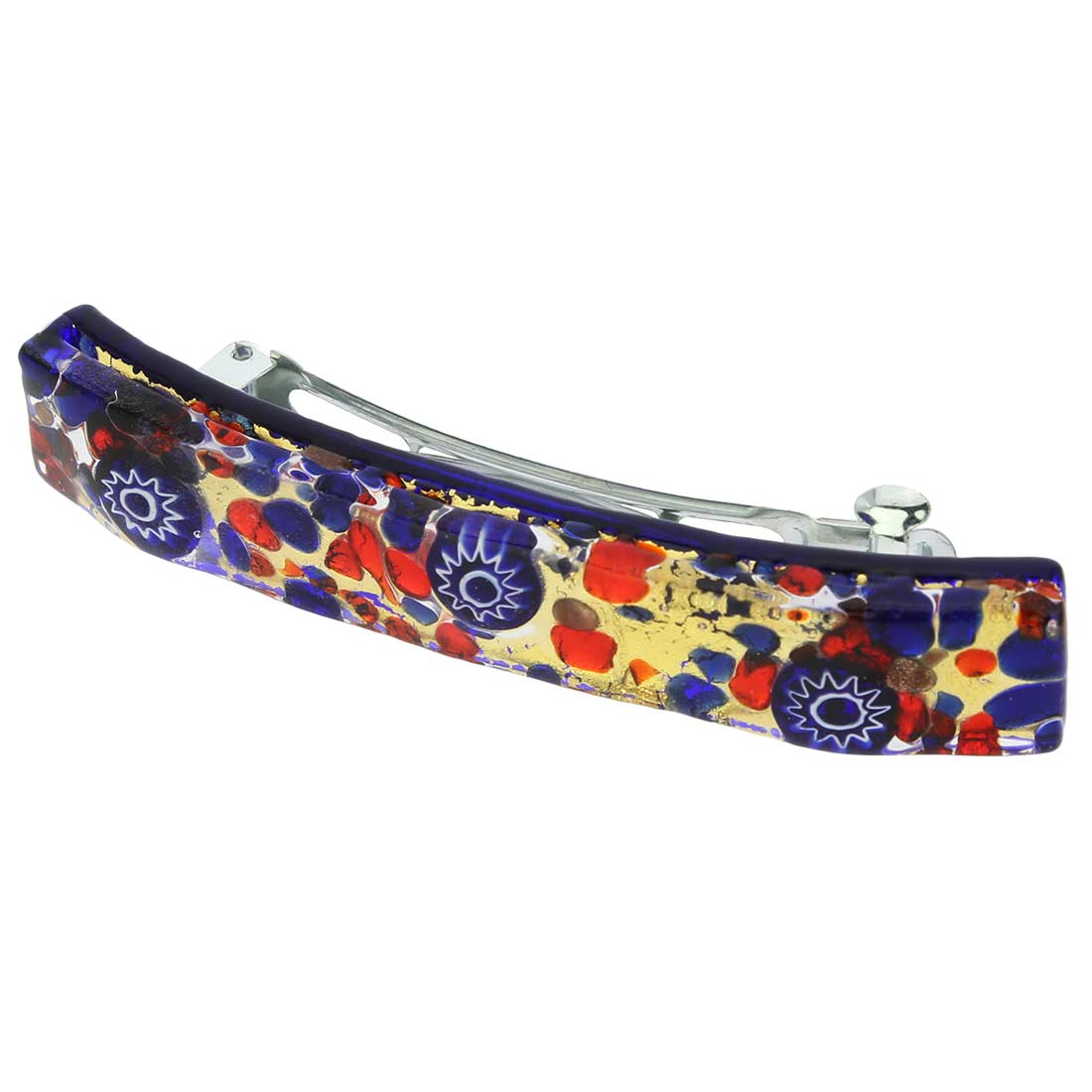 Venetian Reflections Hair Clip - Blue Red