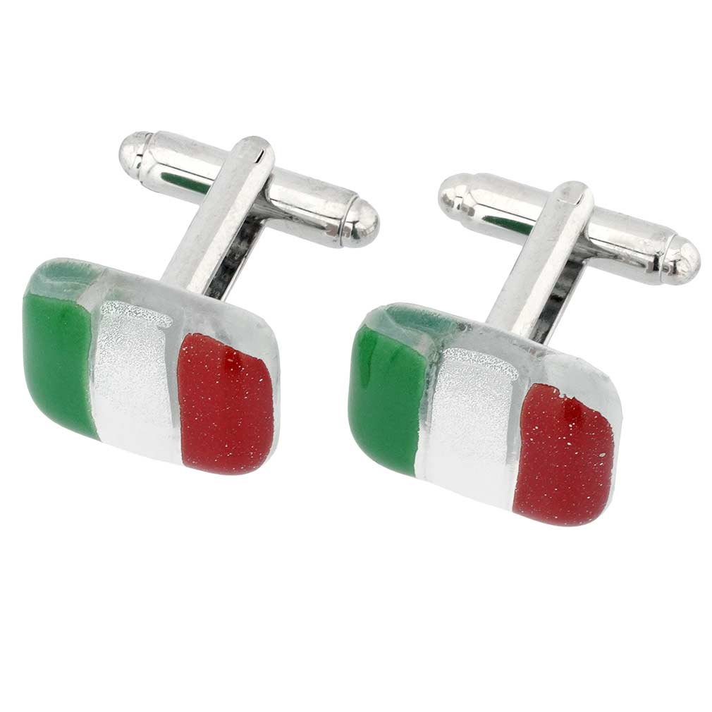 Venetian Classic Cufflinks - Italian Flag Colors