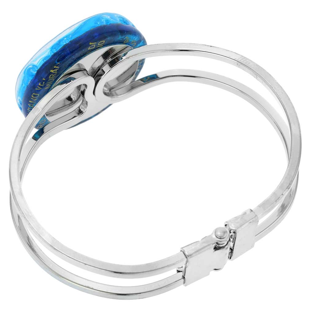 Venetian Reflections Metal Bracelet - Aqua Silver