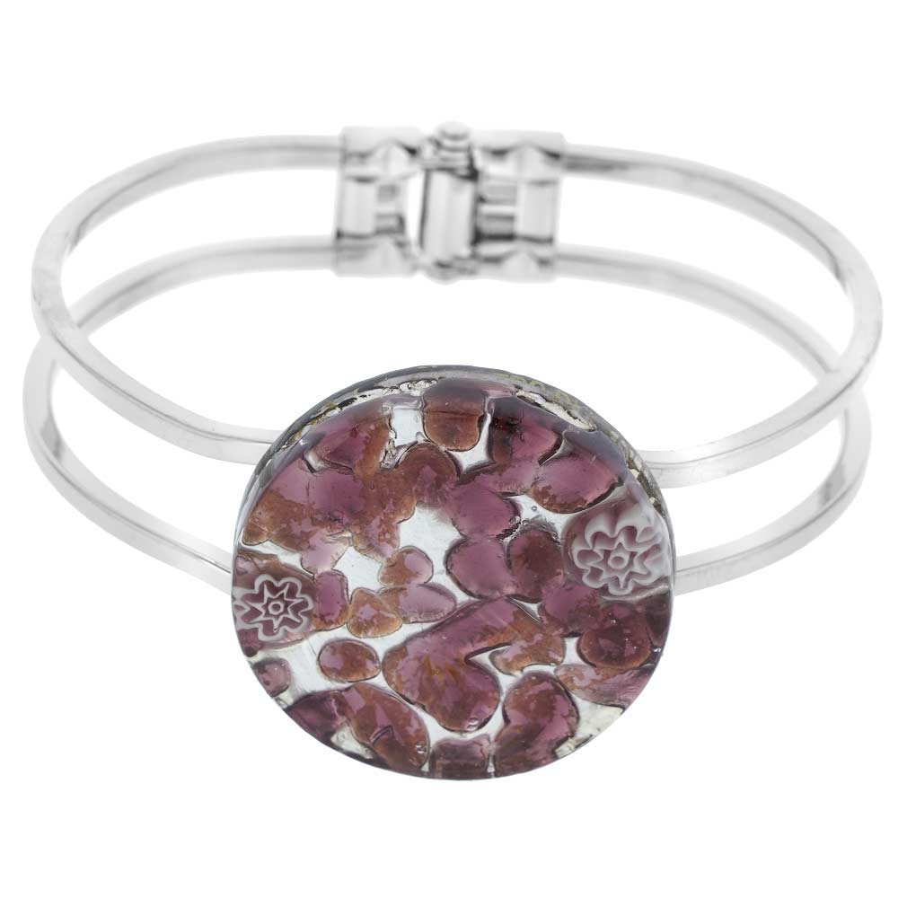 Venetian Reflections Metal Bracelet - Purple Silver