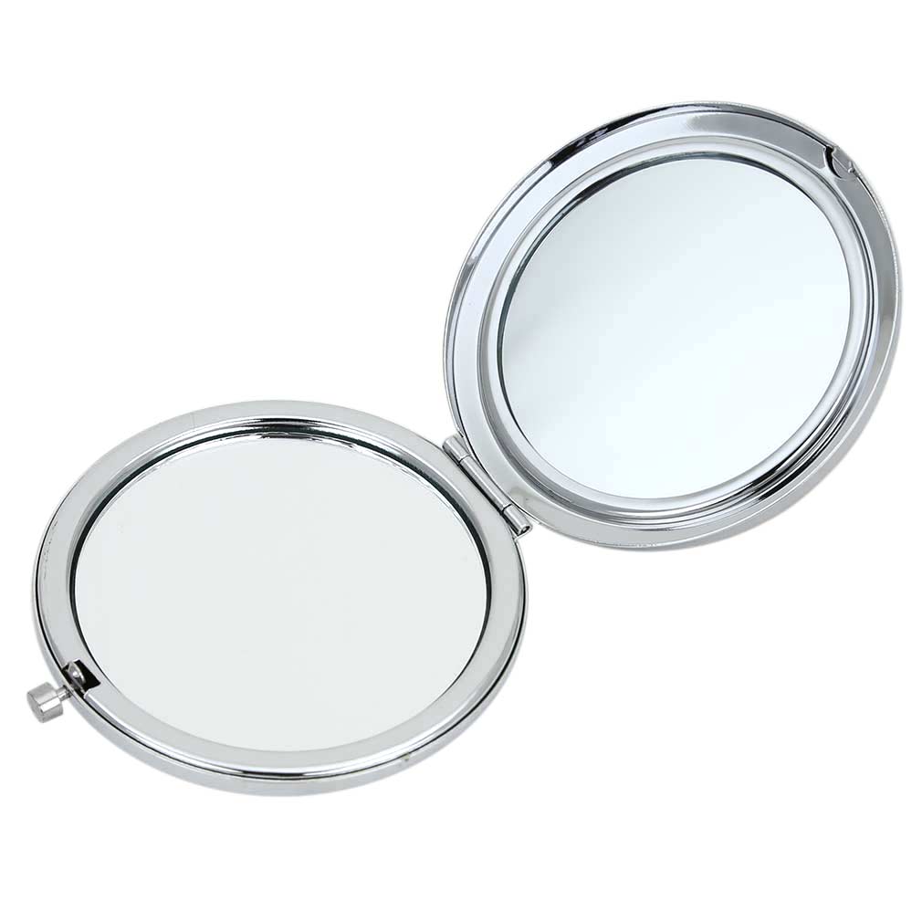 Murano Millefiori Folding Compact Mirror - Aqua Silver