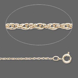 Gold-Filled Triple-Rope Chain, 1mm Links - 16 Inches