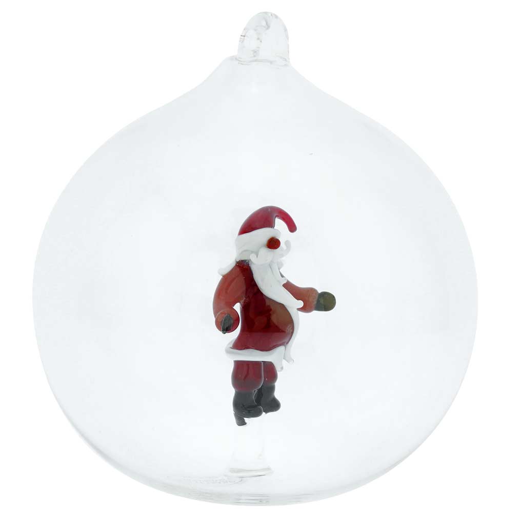 Murano Glass Santa Christmas Ornament