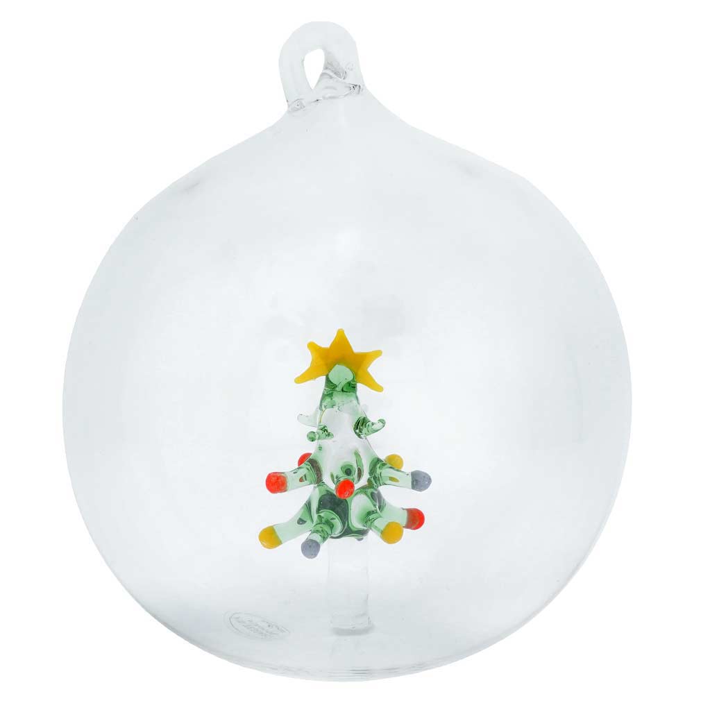 Murano Glass Christmas Tree Ball Christmas Ornament