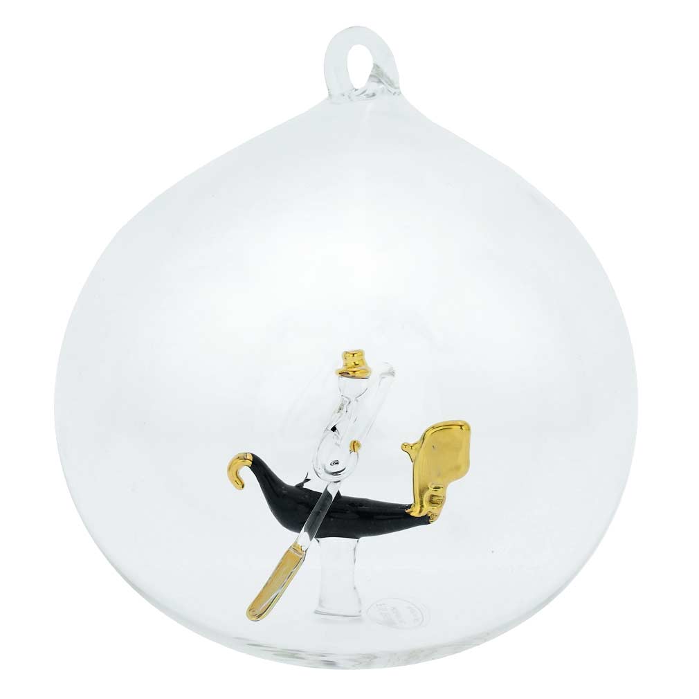 Murano Glass Gondola Christmas Ornament