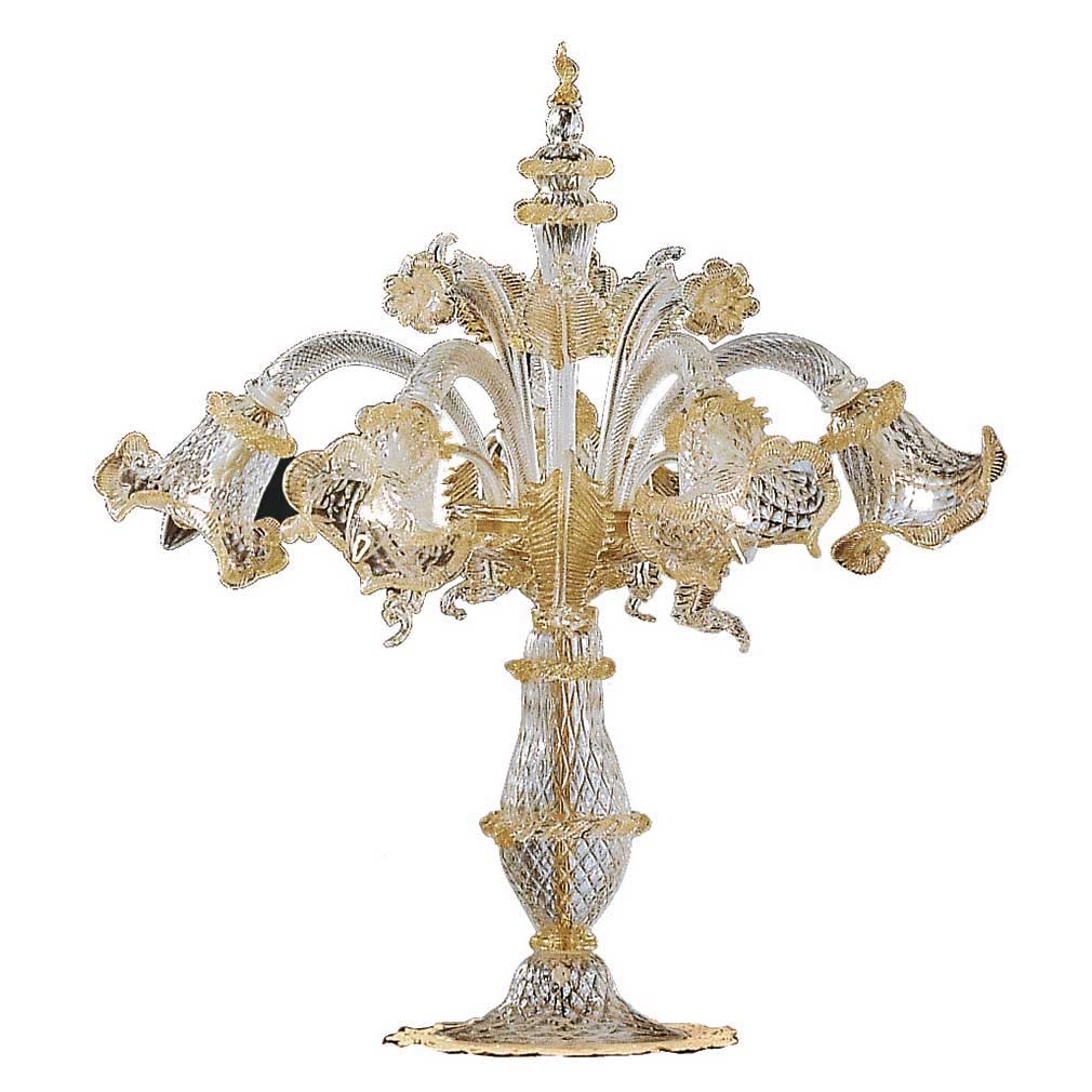 Geppa Murano Glass Flambeaux Table Lamp