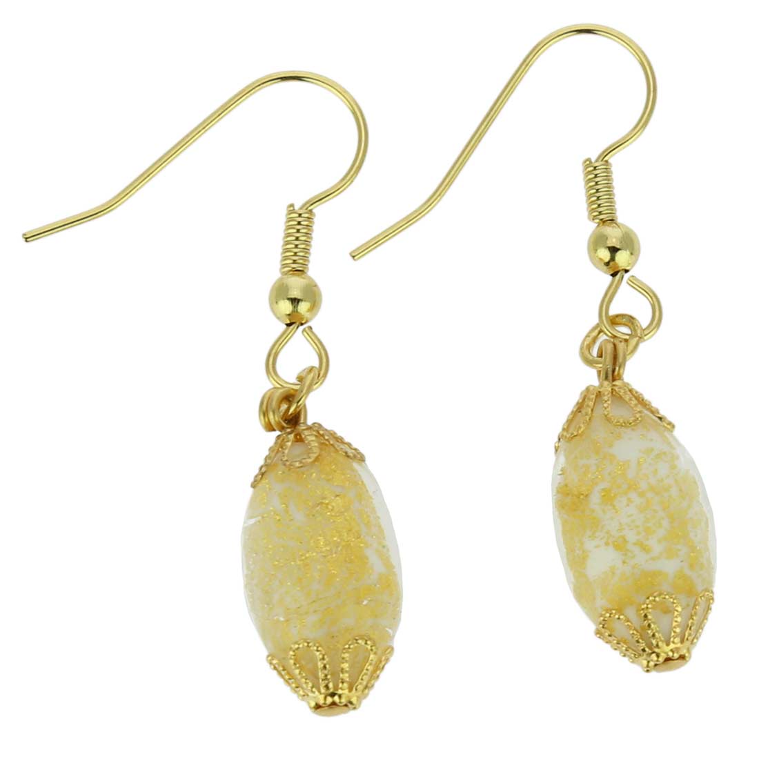 Ca D\'Oro Olives Earrings - Ivory Gold