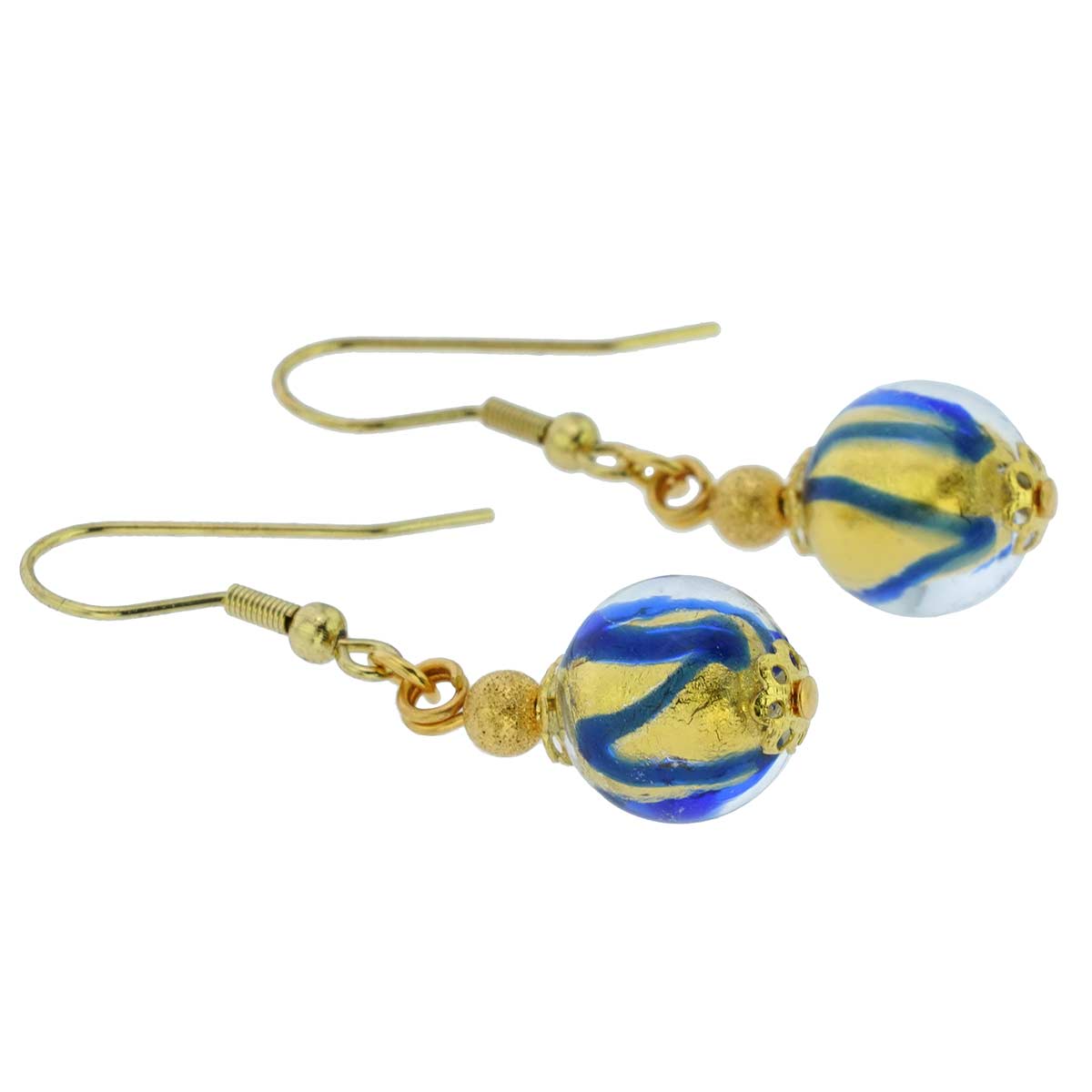 Royal Blue Ball Earrings