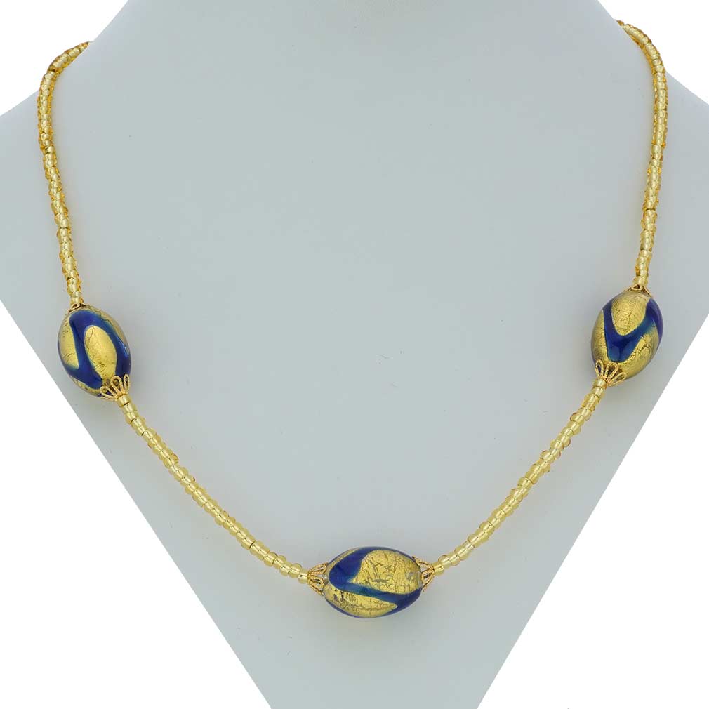 Royal Blue Capsules Necklace