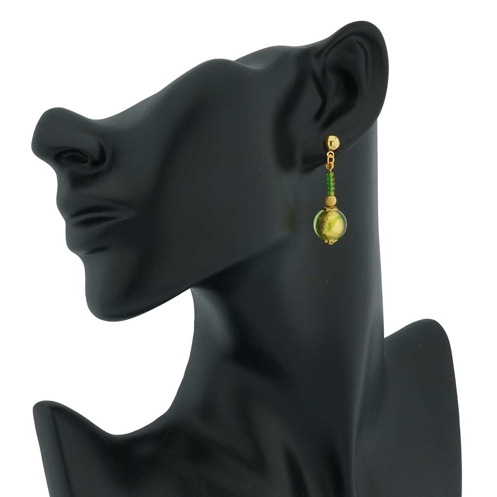 Canaletto Earrings - Gold Emerald
