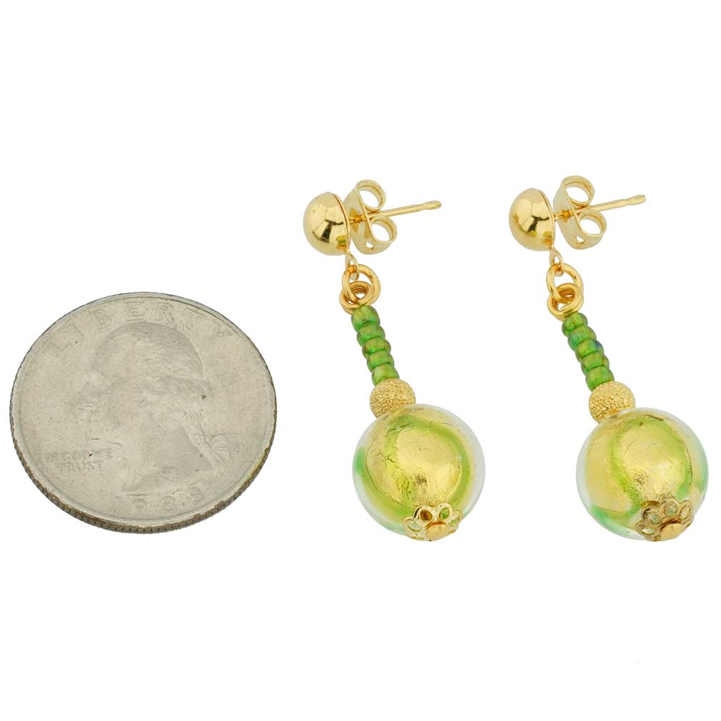 Canaletto Earrings - Gold Emerald