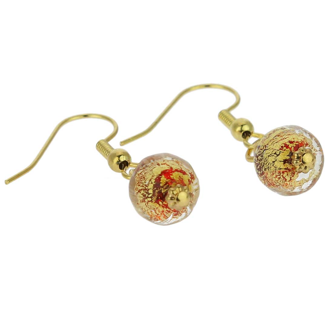 Golden Glow Earrings - Red