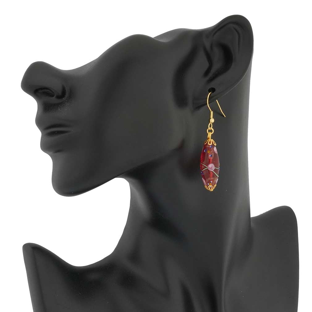Magnifica Antique Olives Earrings - Red