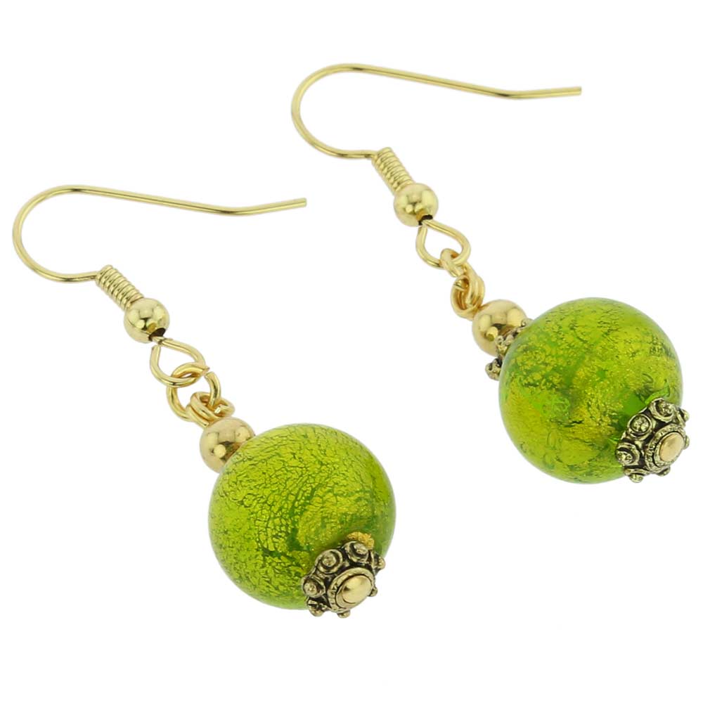 Antico Tesoro Balls Earrings -Apple Green