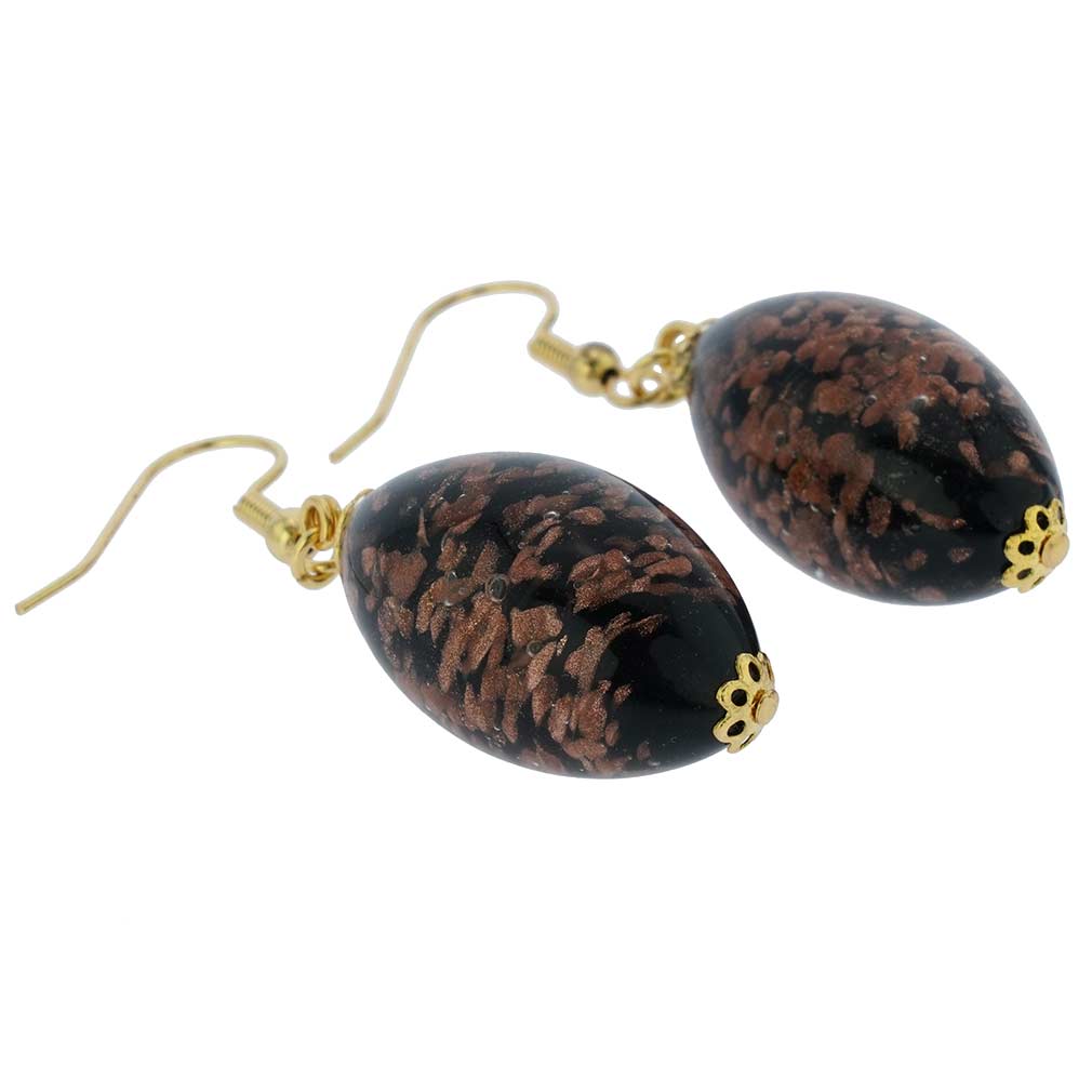 Starlight Olives Earrings - Black Topaz