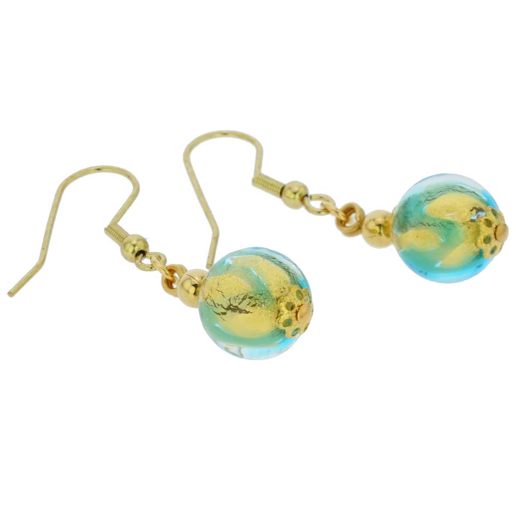 Royal Aqua Ball Earrings