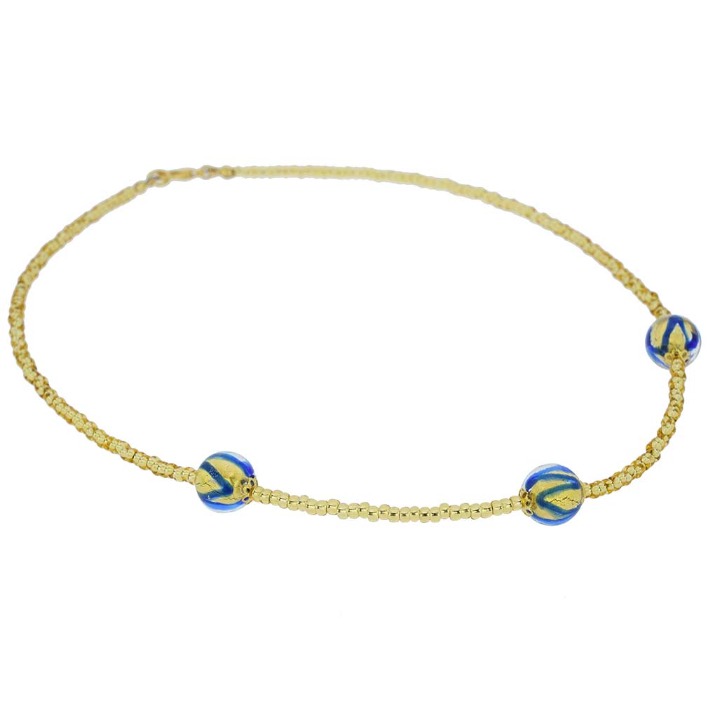 Royal Blue Balls Necklace