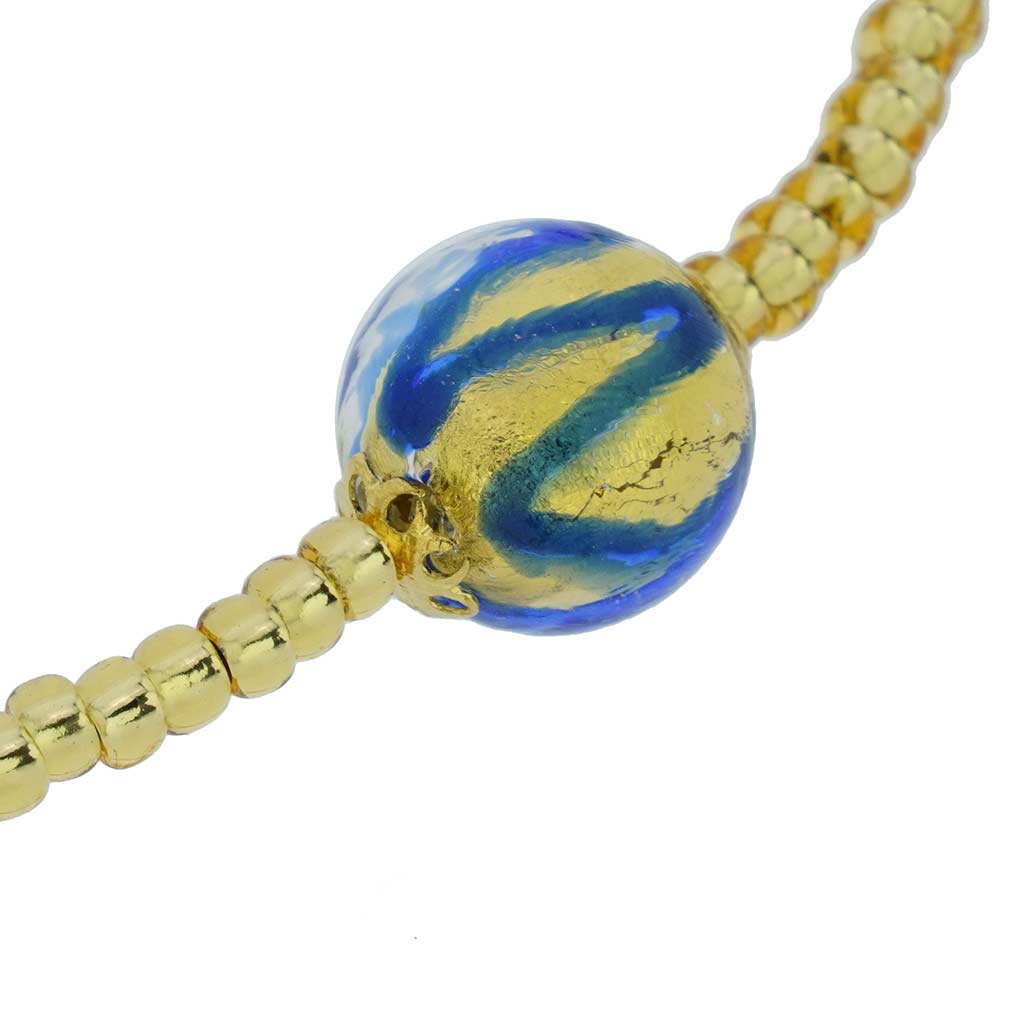 Royal Blue Balls Necklace