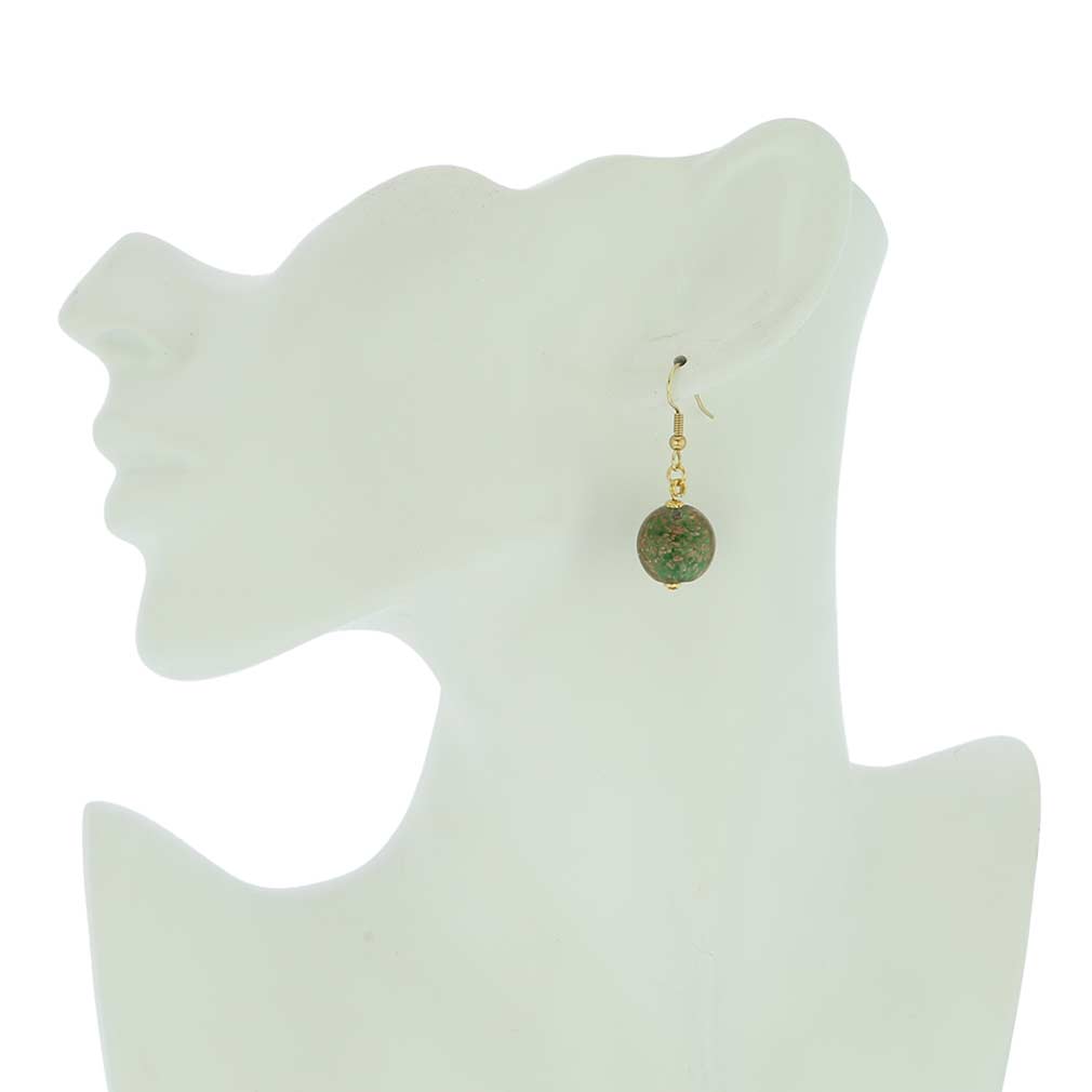 Starlight Disk Earrings - Emerald