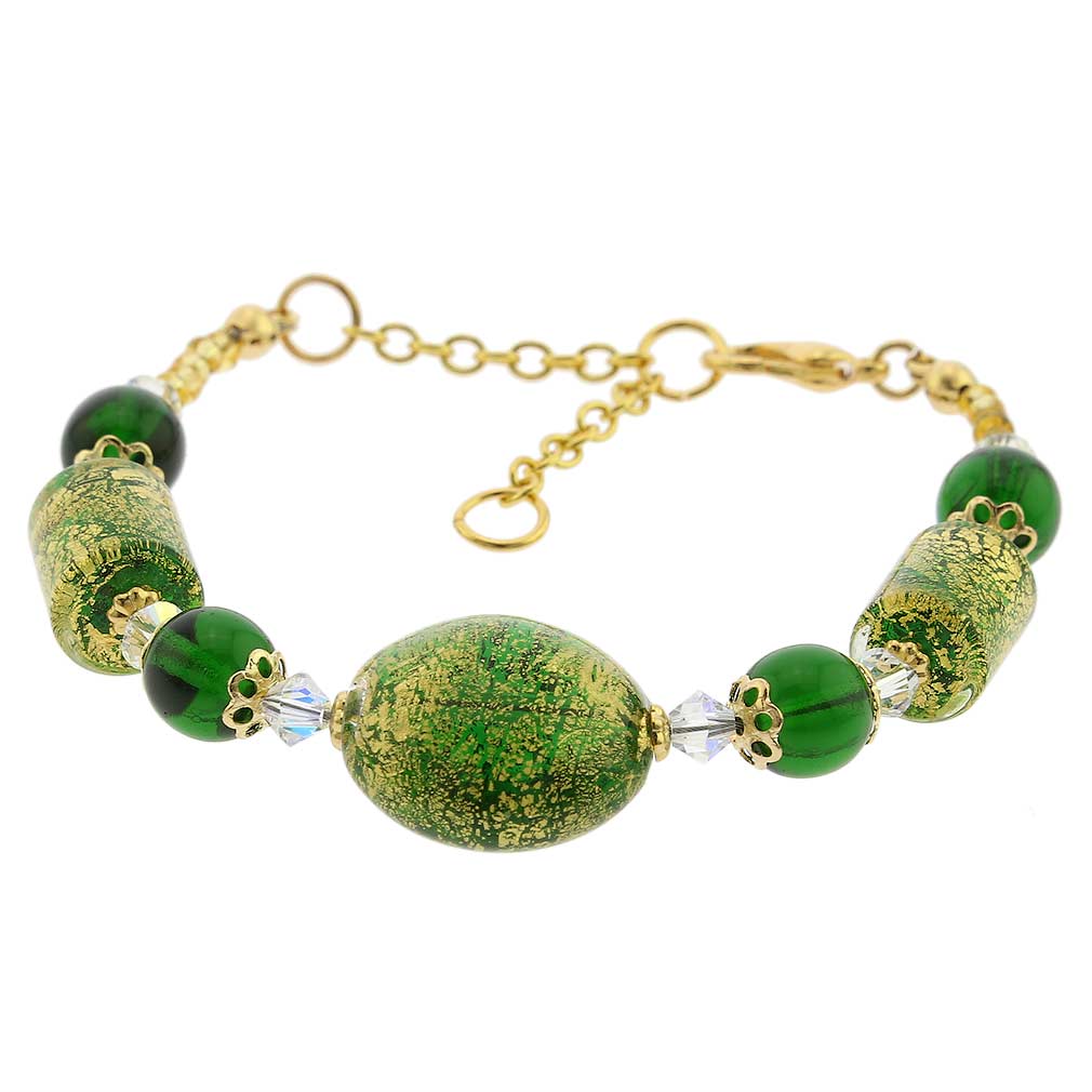 Ca D\'Oro Murano Bracelet - Emerald Green