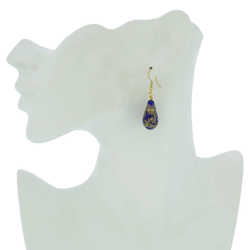 Ca D\'Oro Drop Earrings - Cobalt Blue